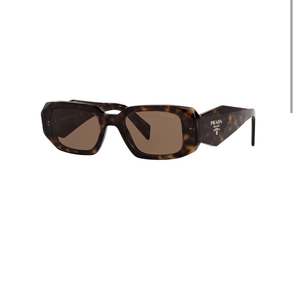 Prada Scultoreo Narrow Sunglasses, in the color Havana